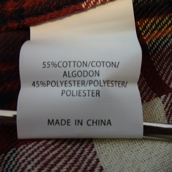 Molokai Surf Co Flannel Shirt Men's Size M Red Plaid Long Sleeve Outdoor - Picture 7 of 8